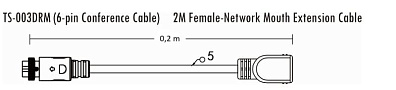 TS-003DRM Удлинитель 0,2 м
