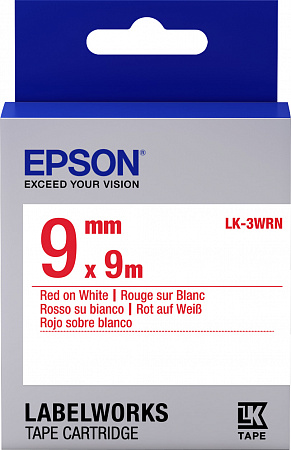 Epson Label Cartridge Standard LK-3WRN Red/White 9mm (9m)